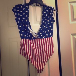 US Flag Body Suit